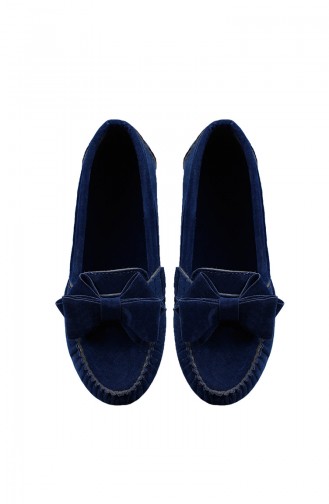 حذاء مسطح أزرق كحلي 0104-19
