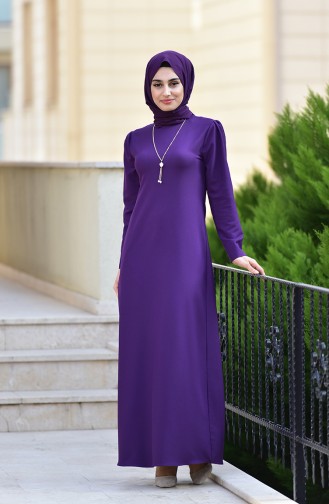 Lila Hijab Kleider 4508-05