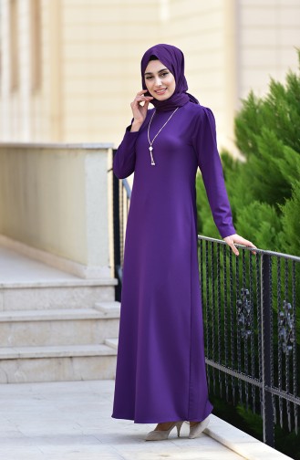 Kleid mit Halskette 4508-05 Lila 4508-05