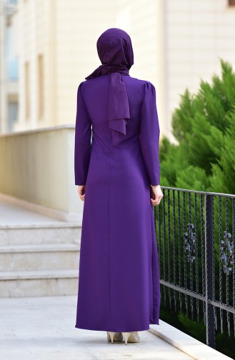 Purple Hijab Dress 4508-05