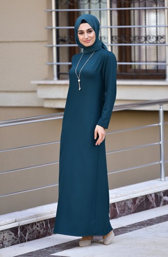 Robe avec Collier 4508-06 Vert emeraude 4508-06