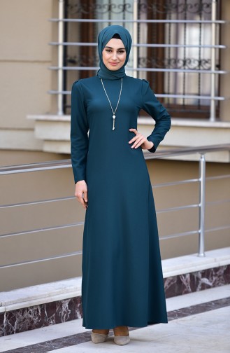 Kleid mit Gürtel 4508-06 Smaragdgrün 4508-06