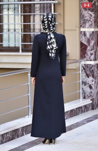 Schwarz Hijab Kleider 4508-07