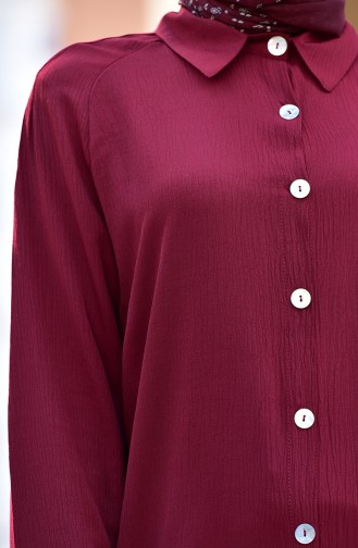 iLMEK Buttoned Tunic 5244-01 Claret Red 5244-01