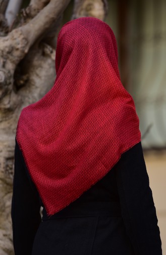 Degradeli Cotton Eşarp 2164-19 Bordo Antrasit 2164-19
