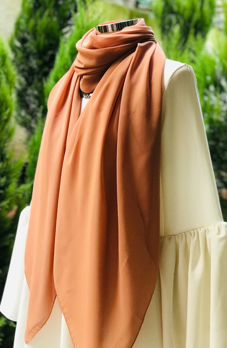 Plain Chiffon Shawl Scarf 60693-01 Camel 60693-01