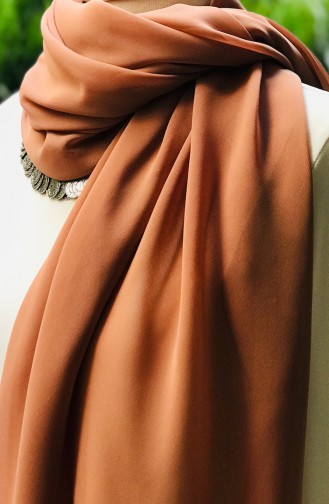 Plain Chiffon Shawl Scarf 60693-01 Camel 60693-01