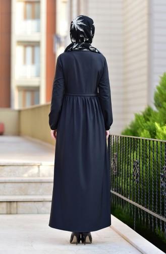 Abaya mit Reissverschluss 2130-03 Schwarz 2130-03