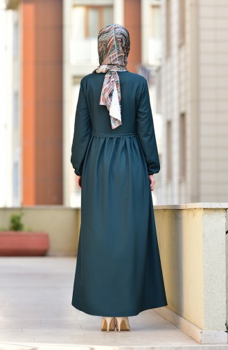 Abaya mit Reissverschluss 2130-05 Smaragdgrün 2130-05