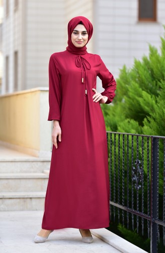 Robe Hijab Bordeaux 4536-10