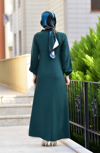 فستان أخضر زمردي 4505-05