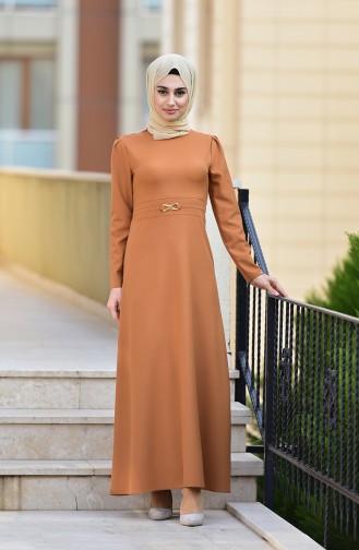 فستان أخضر تبغ 4509-03