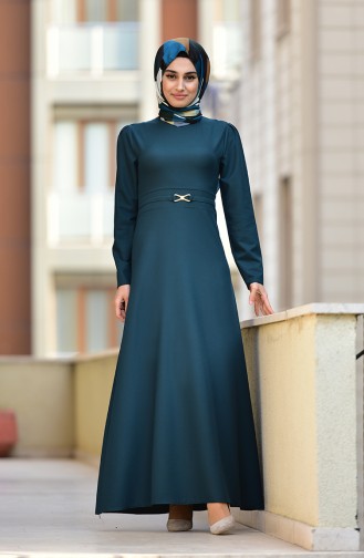 Emerald Green Hijab Dress 4509-05