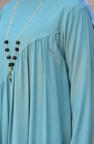 Unreife Mandelgrün Hijab Kleider 10111-04