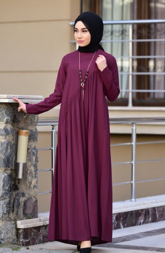 Robe avec Collier 10111-06 Bordeaux 10111-06