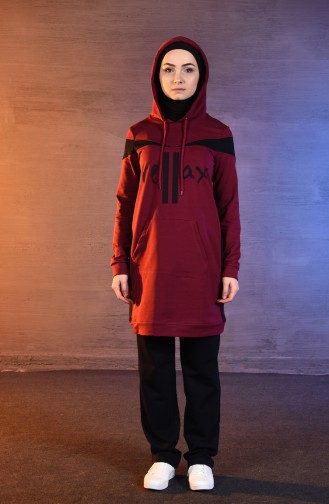 BWEST Hooded Tracksuit 8346-05 Claret Red 8346-05