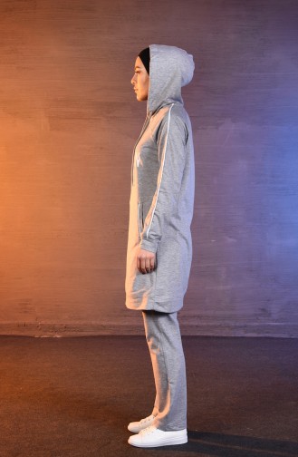 BWEST Hooded Tracksuit 8394-02 Gray 8394-02