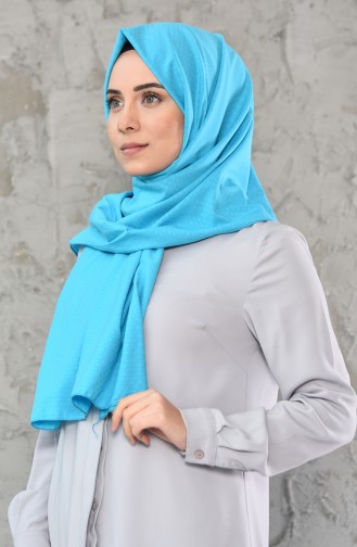 Patterned Cotton Shawl 4109-01 Turquoise 4109-01