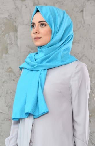 Patterned Cotton Shawl 4109-01 Turquoise 4109-01