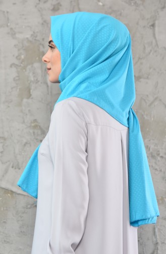 Patterned Cotton Shawl 4109-01 Turquoise 4109-01