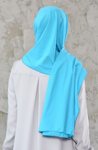 Patterned Cotton Shawl 4109-01 Turquoise 4109-01