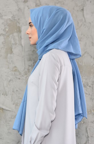 Plain Pleated Chiffon Shawl 4116-01 Baby Blue 4116-01