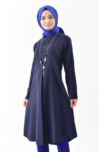 Buglem Necklace Tunic 1194-02 Navy 1194-02