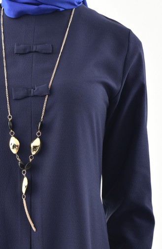 Tunique avec Collier 1194-02 Bleu Marine 1194-02