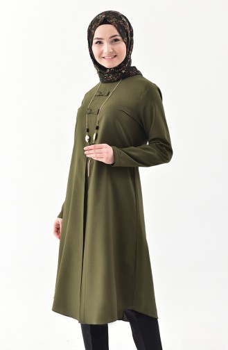 Kolyeli Tunik 1194-05 Haki