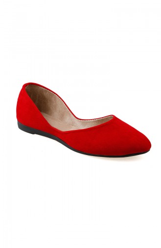 حذاء مُسطح باليرينا 0114-01 لون احمر 0114-01