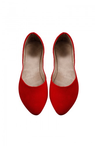حذاء مُسطح باليرينا 0114-01 لون احمر 0114-01