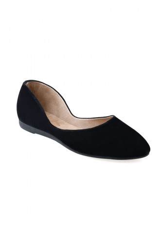 Women Flat Shoes Ballerina 0114-02 Black 0114-02