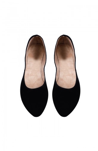 Women Flat Shoes Ballerina 0114-02 Black 0114-02