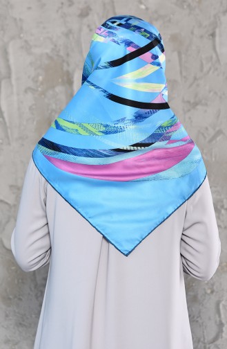 Patterned Twill Scarf 95241-01 Blue 95241-01