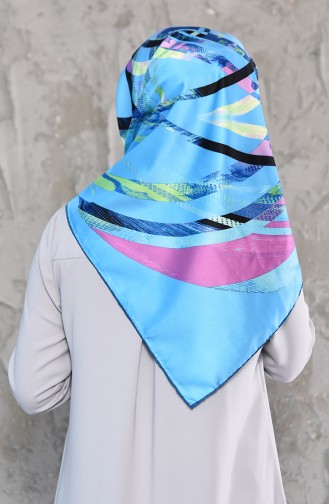 Patterned Twill Scarf 95241-01 Blue 95241-01