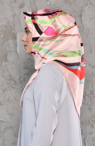 Patterned Twill Scarf 95241-04 Salmon 95241-04