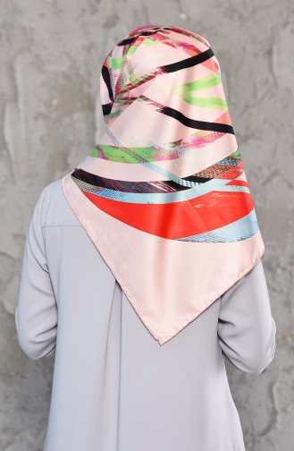 Patterned Twill Scarf 95241-04 Salmon 95241-04
