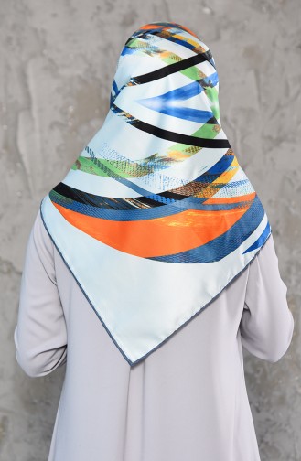 Desenli Twill Eşarp 95241-07 Su Yeşili 95241-07