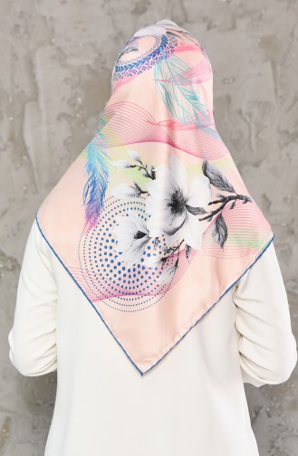 Patterned Twill Scarf 95243-02 Salmon 95243-02