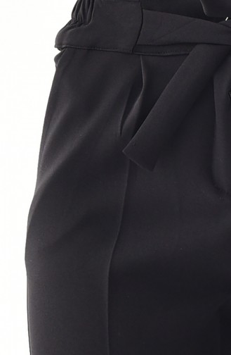 BURUN     Belted Straight Cuff Trousers 0162-01 Black 0162-01