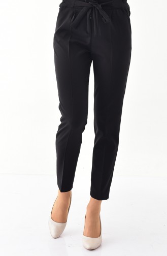 BURUN     Belted Straight Cuff Trousers 0162-01 Black 0162-01