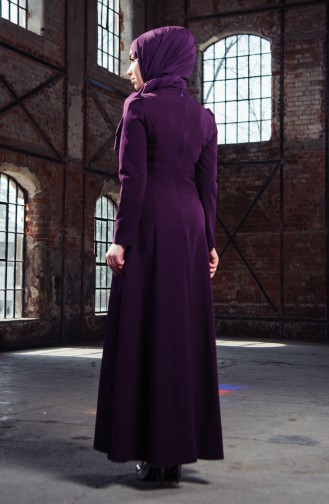 Purple Hijab Evening Dress 81648-01