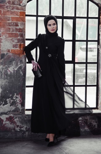 Habillé Hijab Noir 81648-05