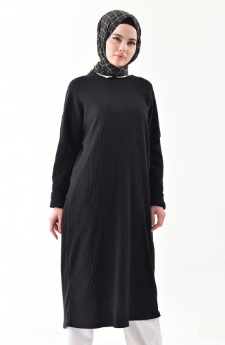 Yarasa Kol Uzun Tunik 5500-07 Siyah