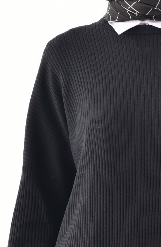 Yarasa Kol Uzun Tunik 5500-07 Siyah