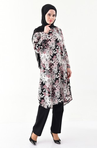 Floral Patterned Tunic 0261-01 Powder 0261-01