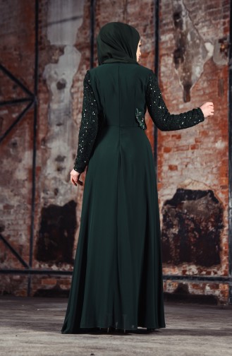 Robe de Soirée Mousseline 52701-04 Vert 52701-04