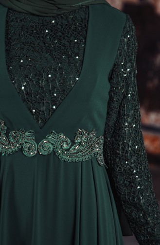 Chiffon Evening Dress 52701-04 Green 52701-04