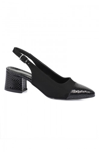 Chaussures a Talons Pour Femme 8403-3 Noir Daim Cuir 8403-3