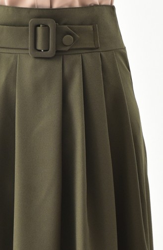 Pleated Skirt 0402-04 Khaki 0402-04